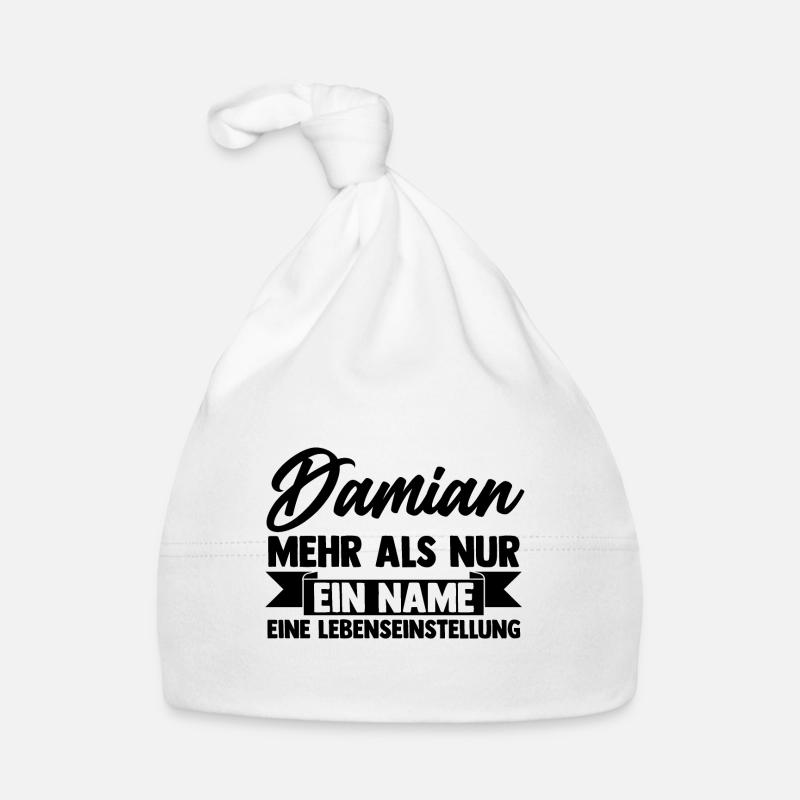 First name Damian Organic Baby Cap