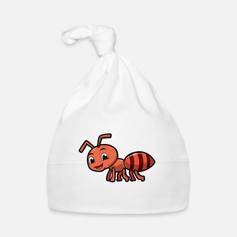fourmi - Bonnet bio Bébé - blanc