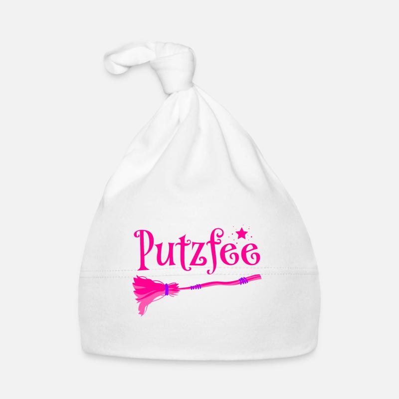 Putzfee Lustiger Spruch Putzfrau Haushalt Geschenk Baby Bio-Mütze