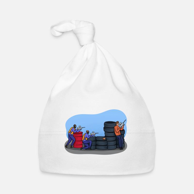 Paintball illustration Organic Baby Cap