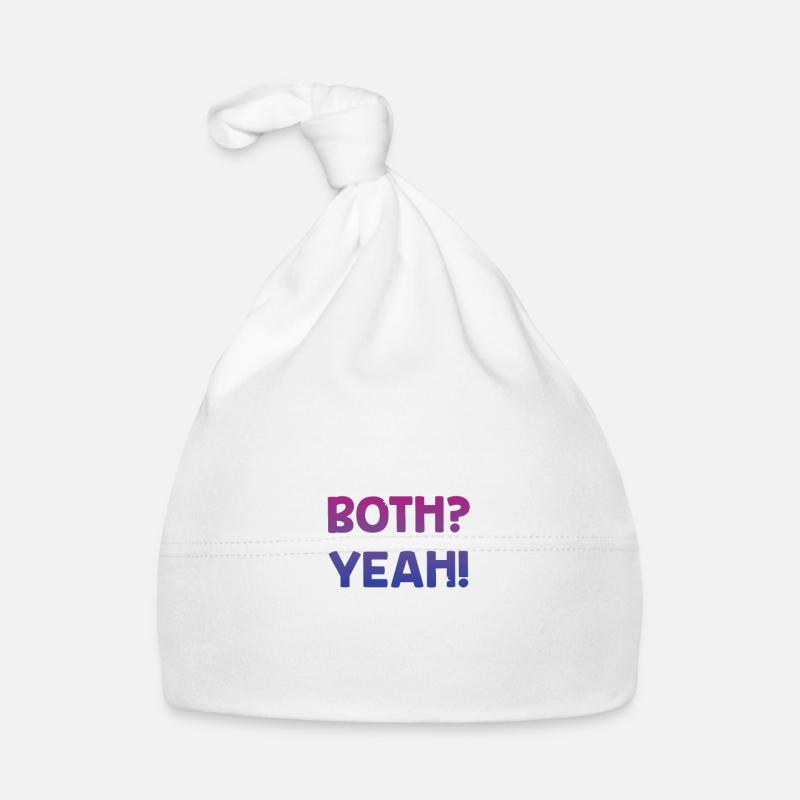 Both Yeah Bisexual LGBTQ Bi Pride Asexual Sayings Baby Bio-Mütze