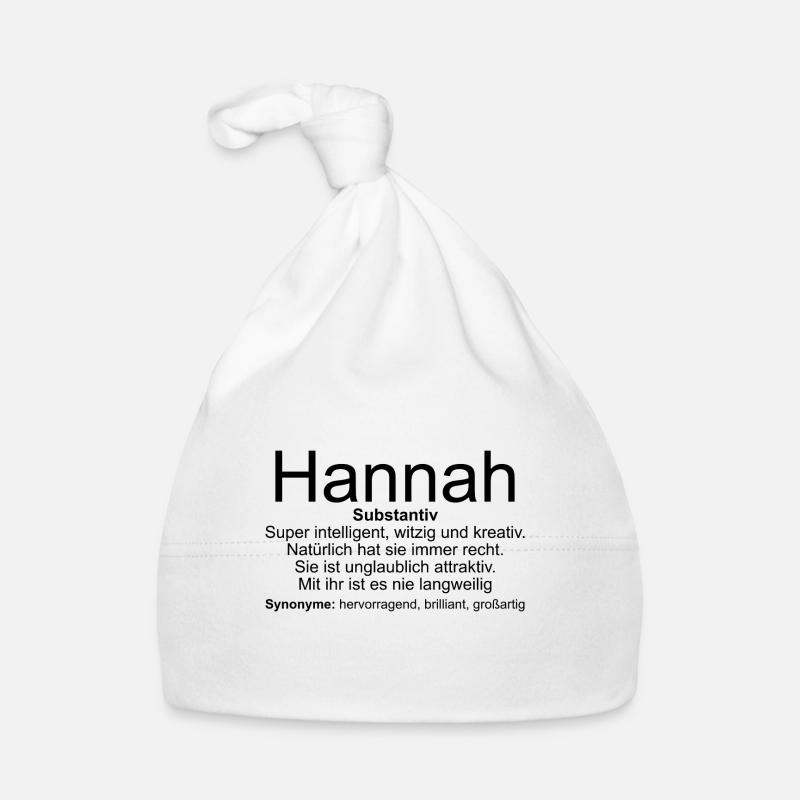Name Definition Hannah Baby Bio-Mütze