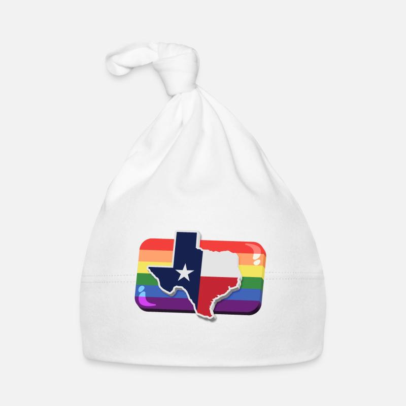Texas Map Design for Proud LGBT Plus Texans Organic Baby Cap
