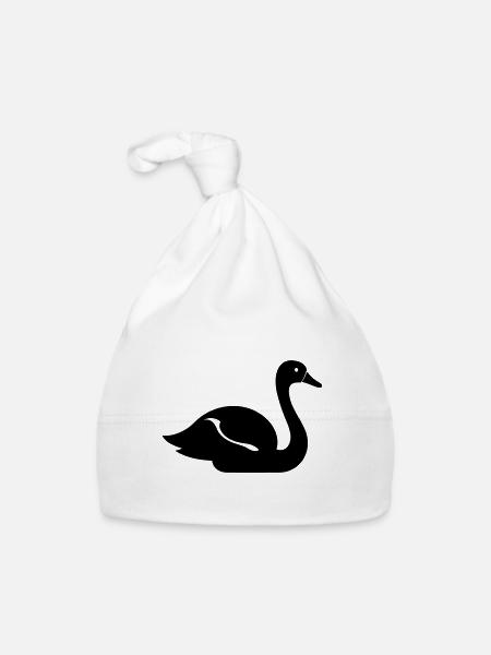 Cygne - Bonnet bio Bébé - blanc - Devant