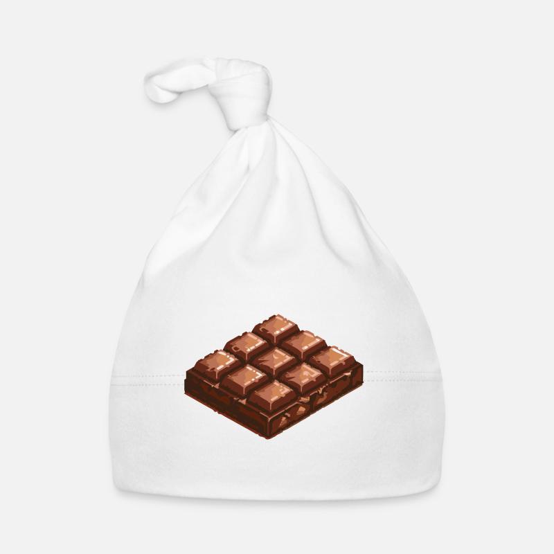 Chocolate Pixel Icon Organic Baby Cap
