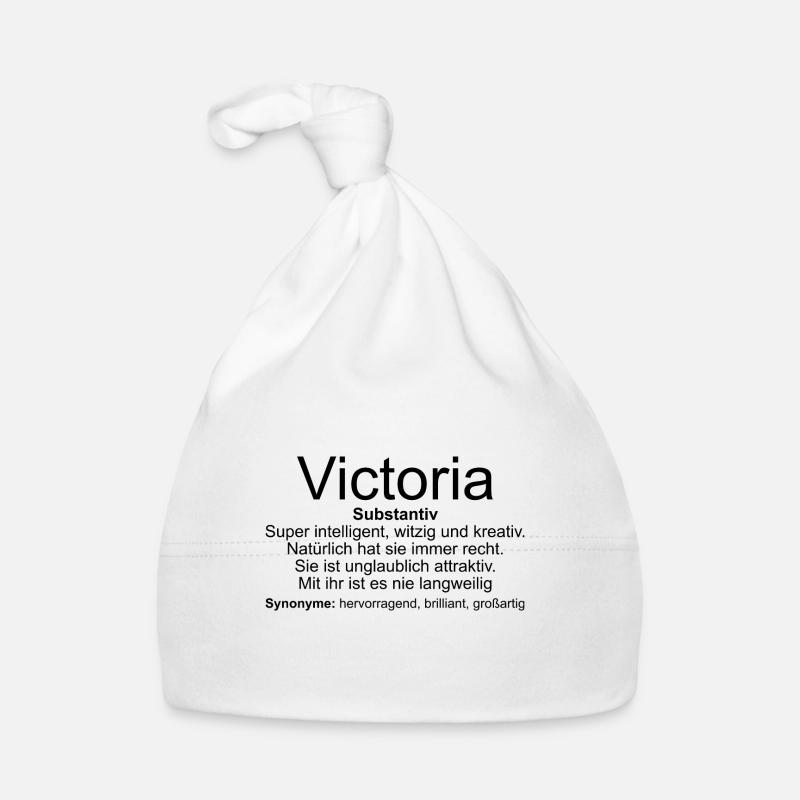 Nom Définition Victoria - Bonnet bio Bébé - blanc