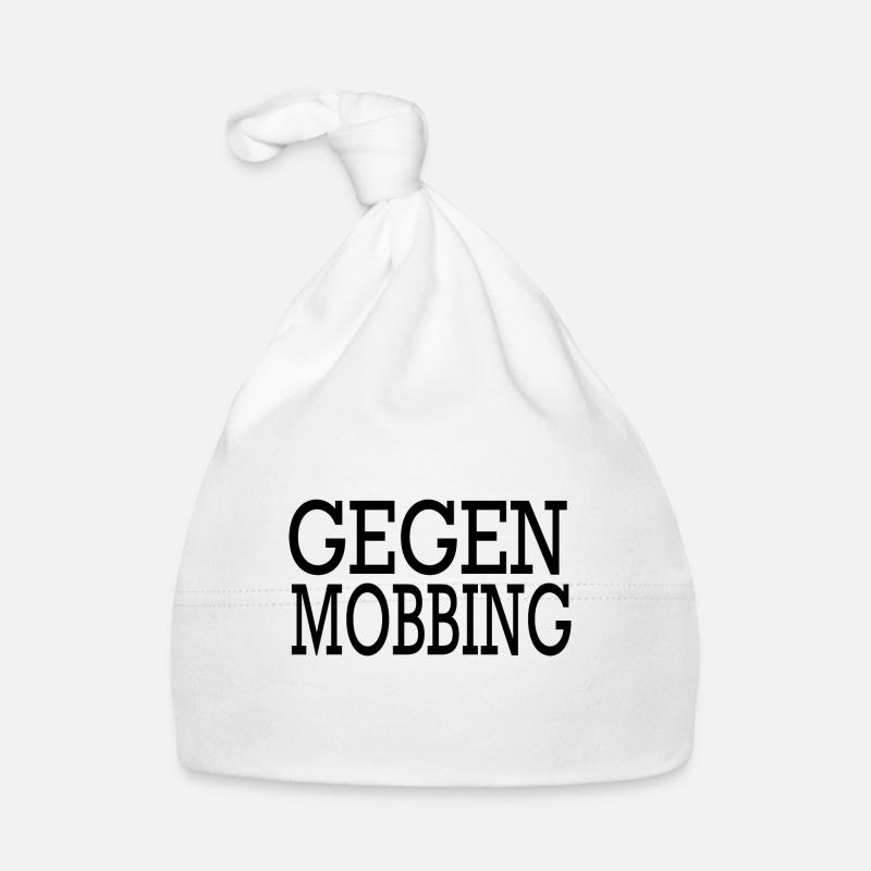 Gegen Mobbing - Baby Bio-Mütze - Weiß