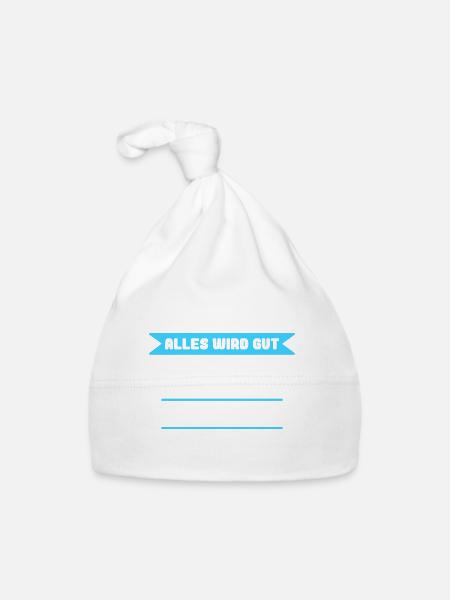 Peter Name Design für stolze Peter - Baby Bio-Mütze - Weiß - Vorne