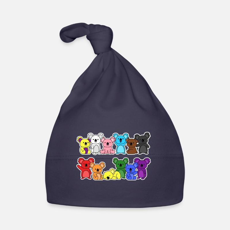 Pride Progress Flag Koala for Equality Organic Baby Cap