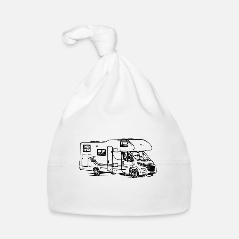 Wohnmobil Alkoven Camping Camper schwarz Baby Bio-Mütze