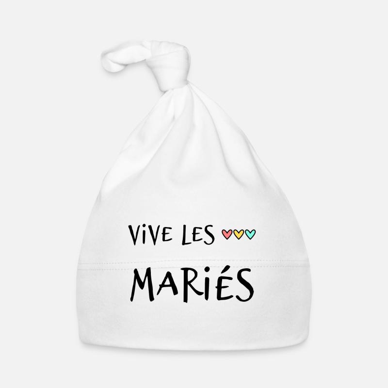 JUST MARRIED. VIVE LES MARIES. EVJF Bonnet bio Bébé