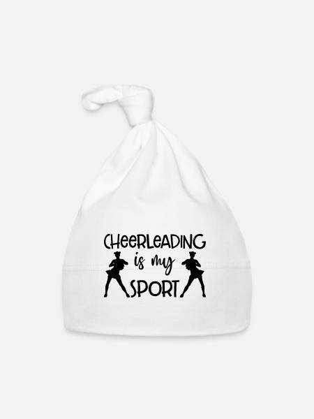 Cheerleading Is My Sport Cheerleader Gymnast Cheer - Baby Bio-Mütze - Weiß - Vorne