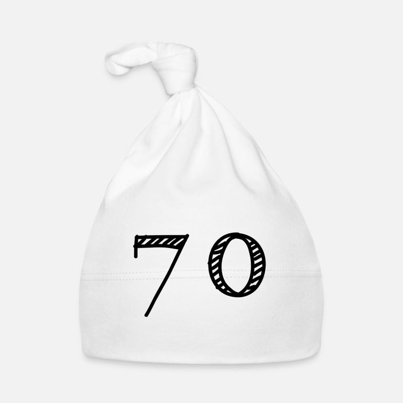 70 ANS. 70e ANNIVERSAIRE. ANNIVERSAIRE 70 ANS. 70 Bonnet bio Bébé