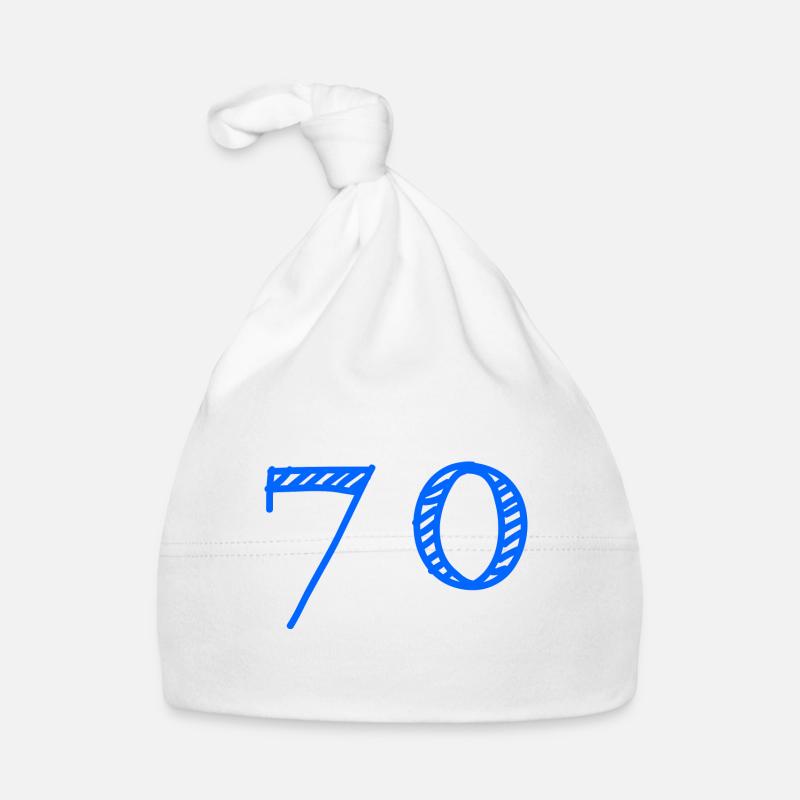 70 ANS. 70e ANNIVERSAIRE. ANNIVERSAIRE 70 ANS. 70 Bonnet bio Bébé