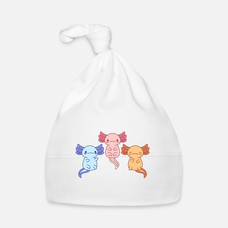 Axolotl Group Design for Axolotl Lovers Organic Baby Cap