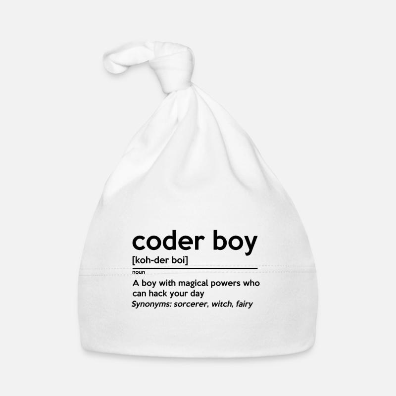 Coding Boy Definition Noun Software Developer Prog Baby Bio-Mütze