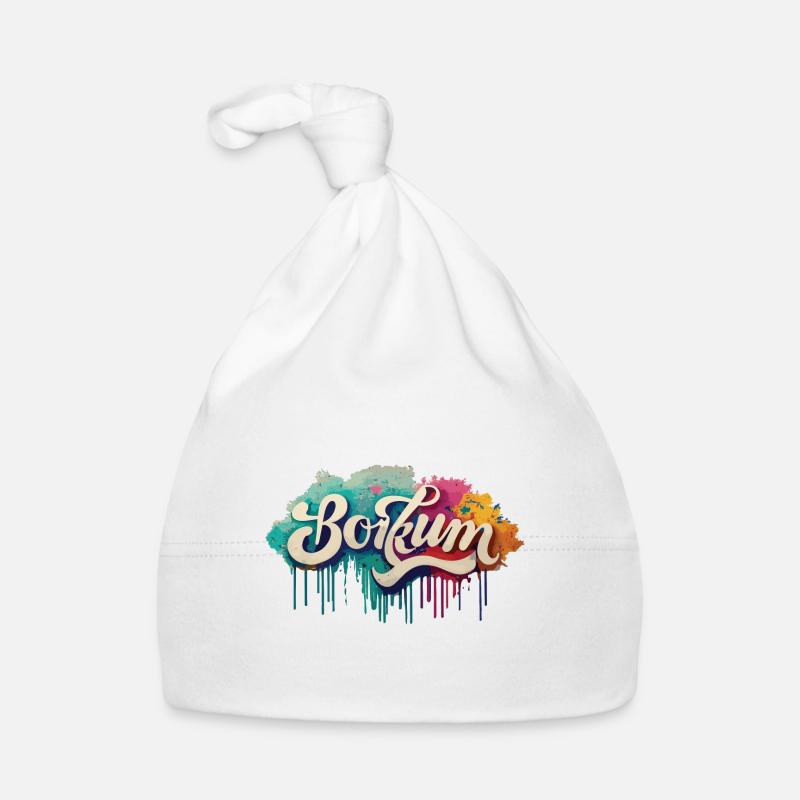 Borkum Graffiti lettrage Bonnet bio Bébé