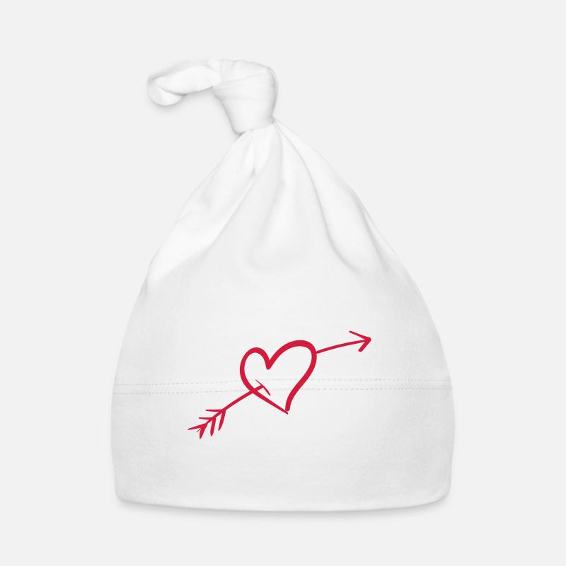 Coeur flèche amour cupidon saint valentin amoureux Bonnet bio Bébé