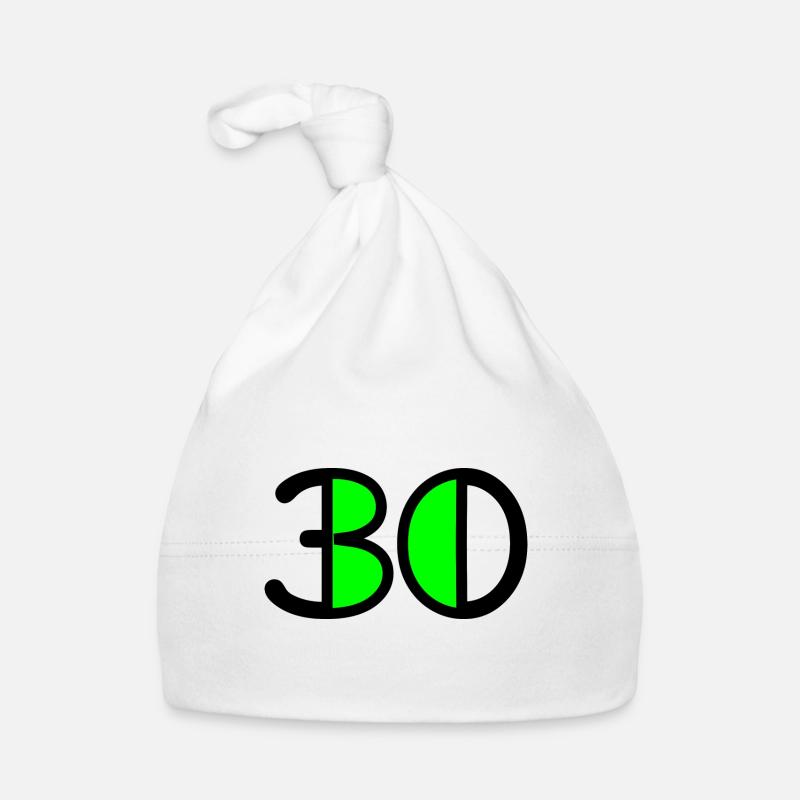 30. 30 ANS. 30e ANNIVERSAIRE. ANNIVERSAIRE 30 ANS Bonnet bio Bébé