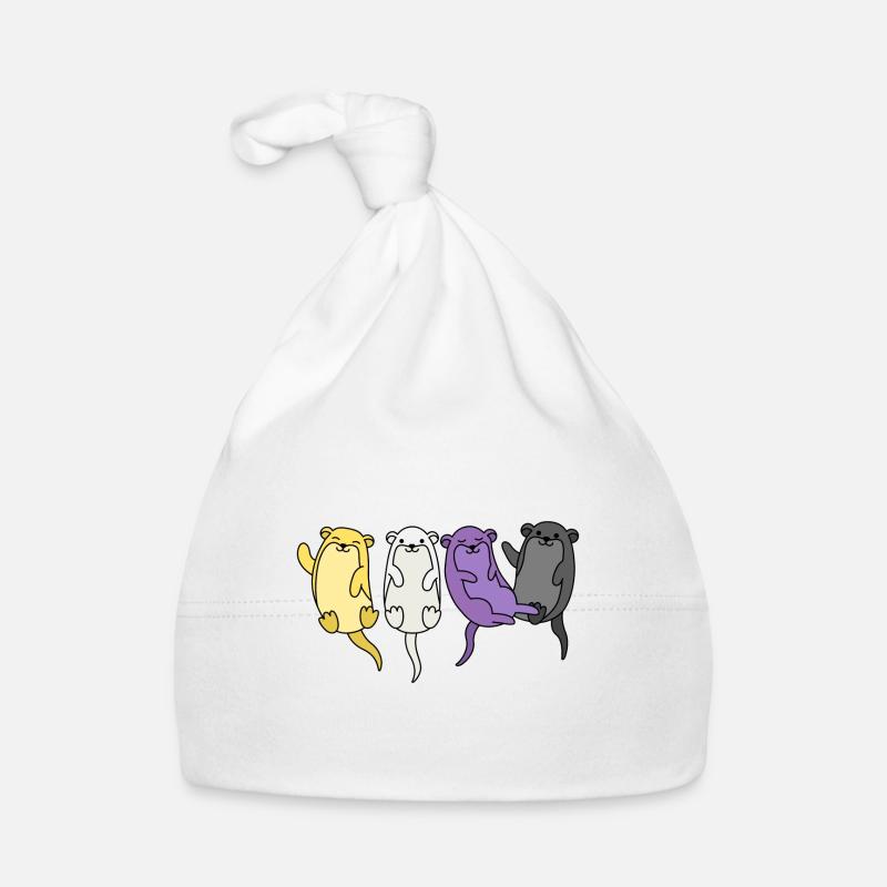Non-binary flag otter design for proud Enbys Organic Baby Cap
