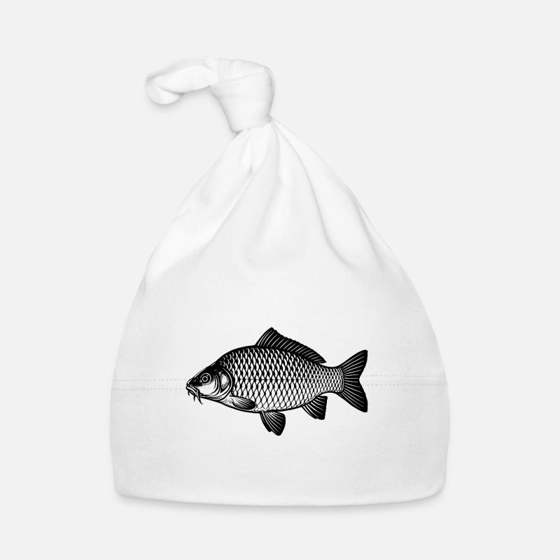 Cible Poisson Carpe - Poisson - Cadeau Pêcheur Bonnet bio Bébé