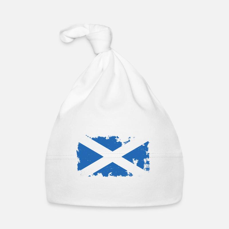 Drapeau écossais pour les Écossais, les Écossais et les Écossais - Bonnet bio Bébé - blanc
