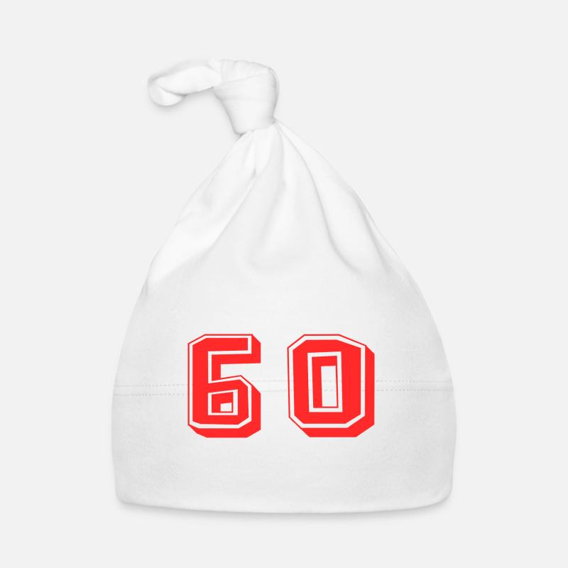60 ANS. 60e ANNIVERSAIRE. ANNIVERSAIRE 60 ANS. 60 Bonnet bio Bébé