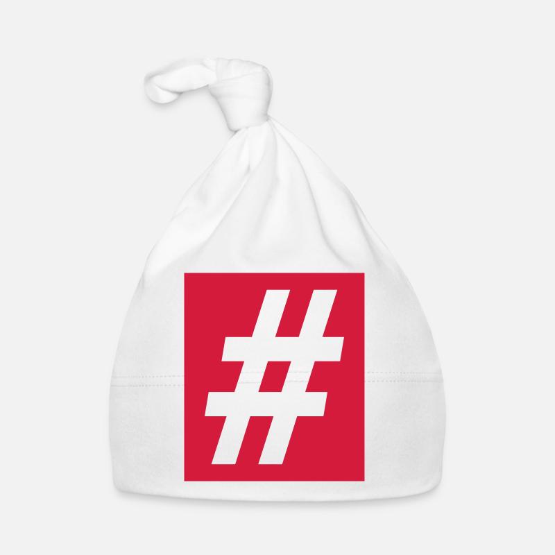 raute hashtag symbol Baby Bio-Mütze