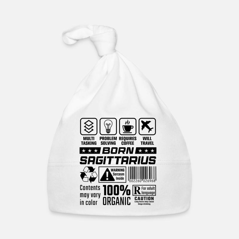 Born Sagittarius Features Organic Baby Cap