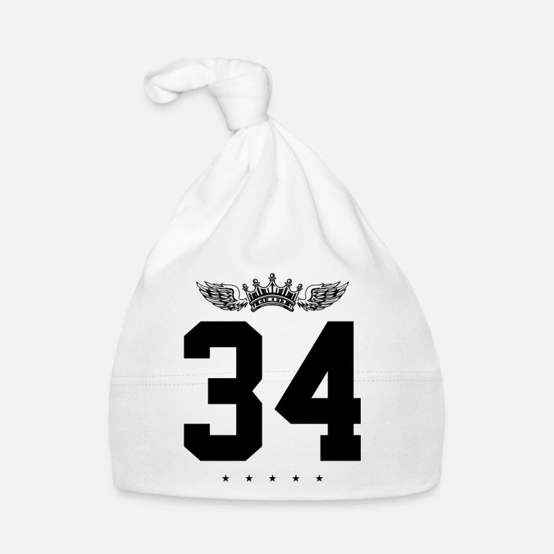 34 Zahl Krone Baby Bio-Mütze