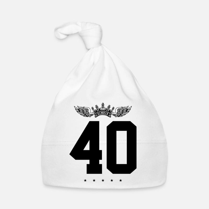 40 Zahl Krone Baby Bio-Mütze