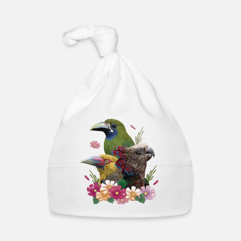Toucans and parrot Organic Baby Cap