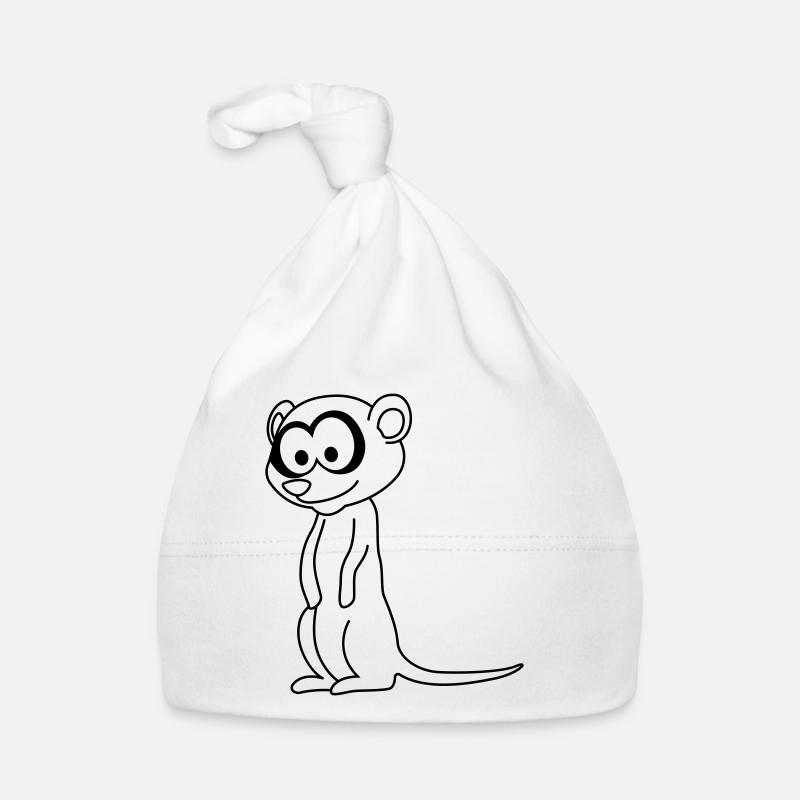 Erdmännchen Comic Tier Baby Bio-Mütze