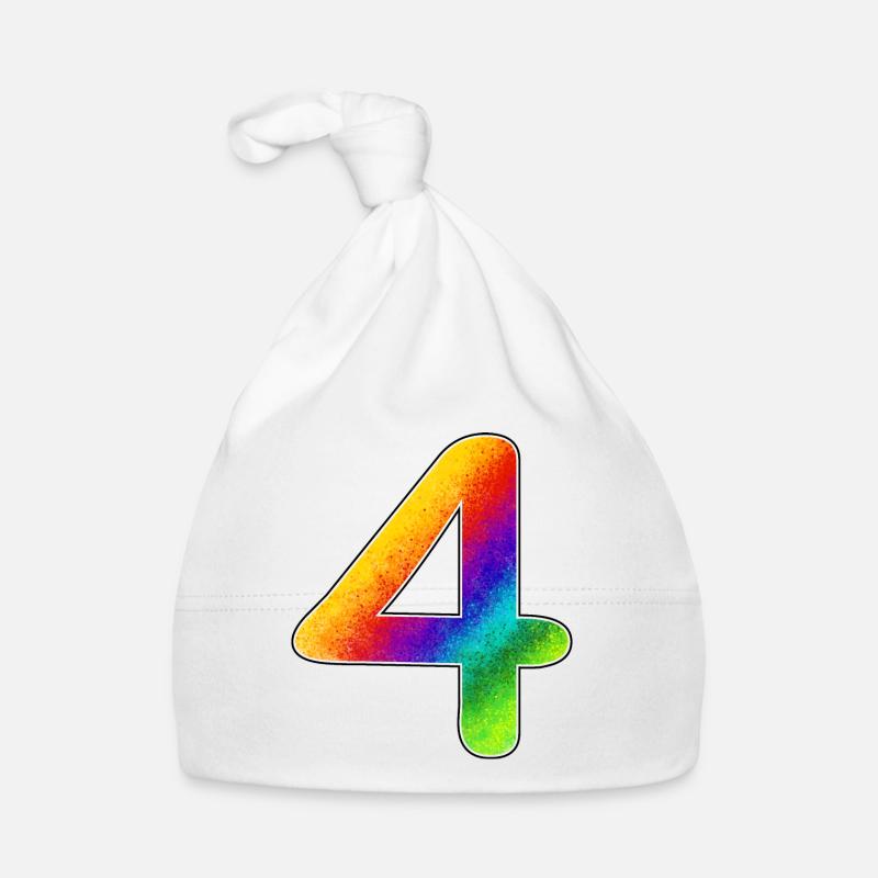 Rainbow 4 Anniversaire Bonnet bio Bébé