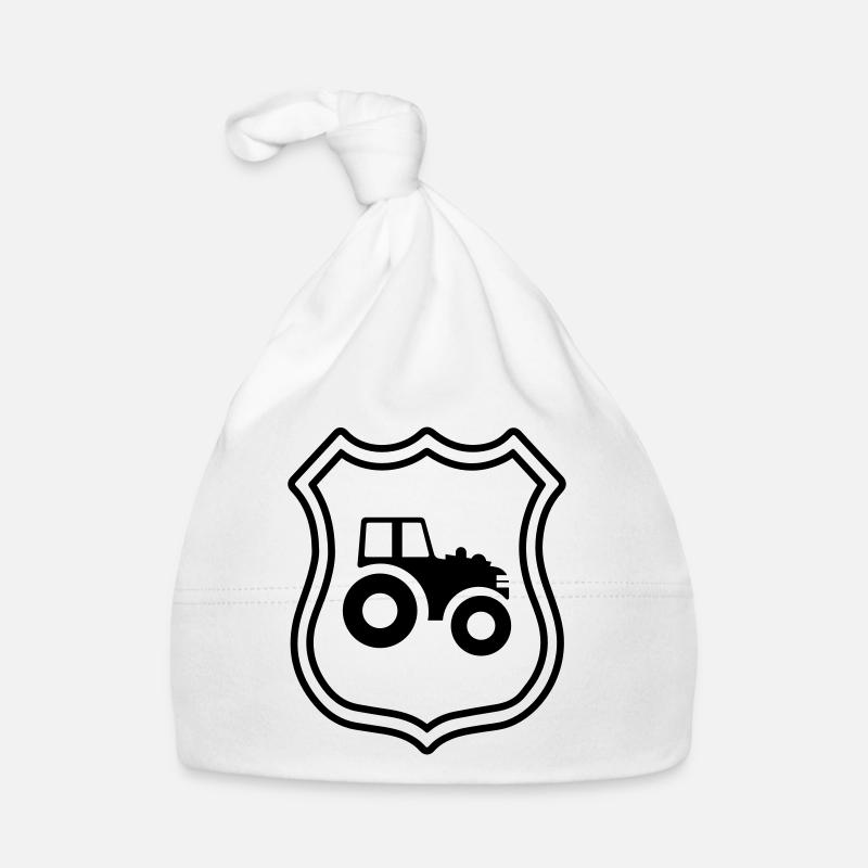 Traktor Symbol Wappen Baby Bio-Mütze