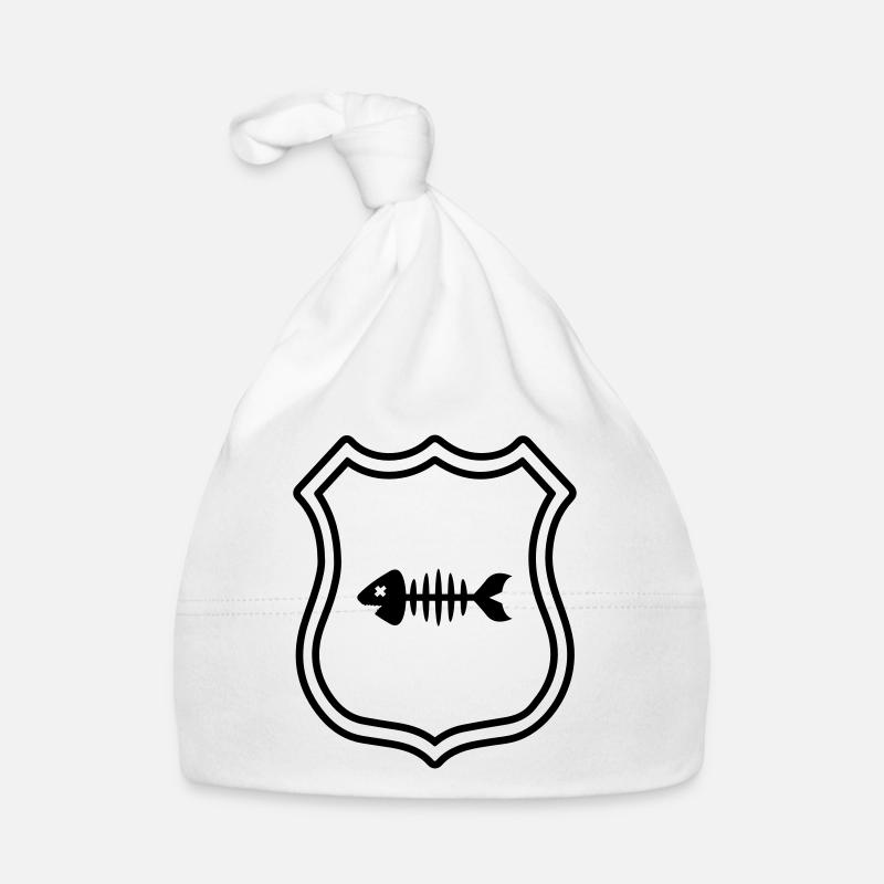 Fisch Wappen Knochen Gräte Baby Bio-Mütze