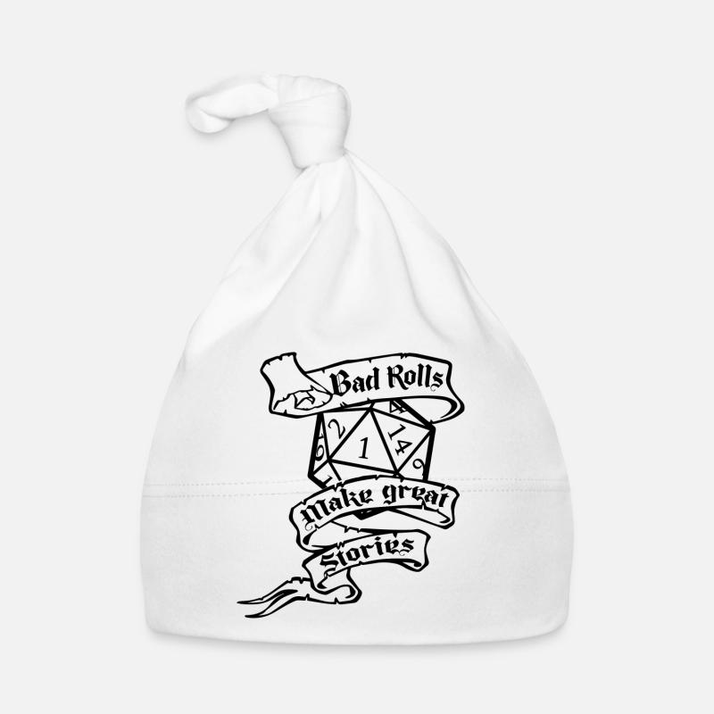 RPG GAME Bad Rolls - Bonnet bio Bébé - blanc