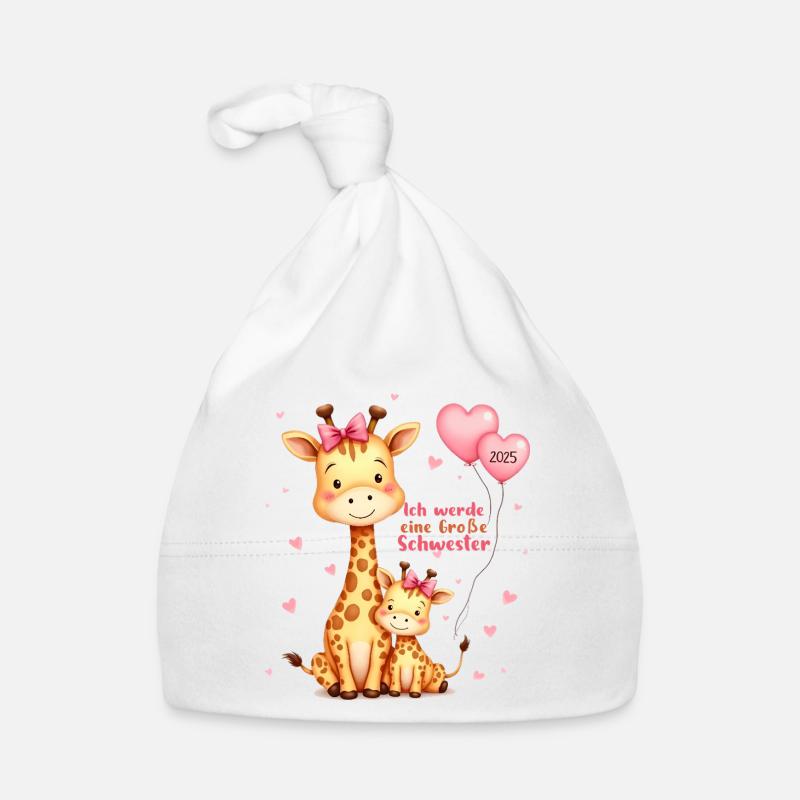Ich Werde Große Schwester 2025 Giraffen Baby Bio-Mütze