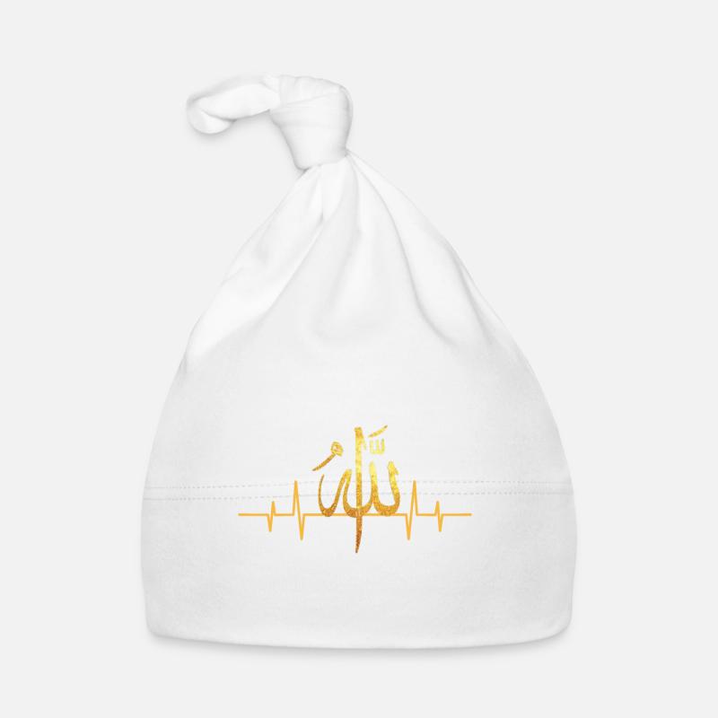Heartbeat Caractères Allah Bonnet bio Bébé