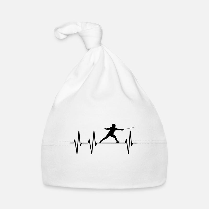 Fechten puls Geschenk Fechter Sport Baby Bio-Mütze