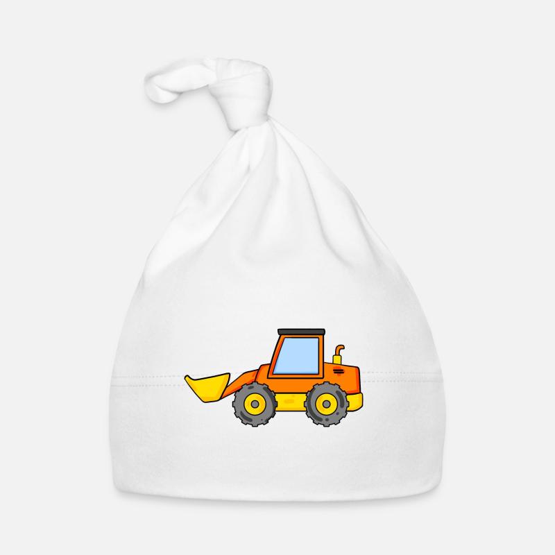 Bagger - Baby Bio-Mütze - Weiß