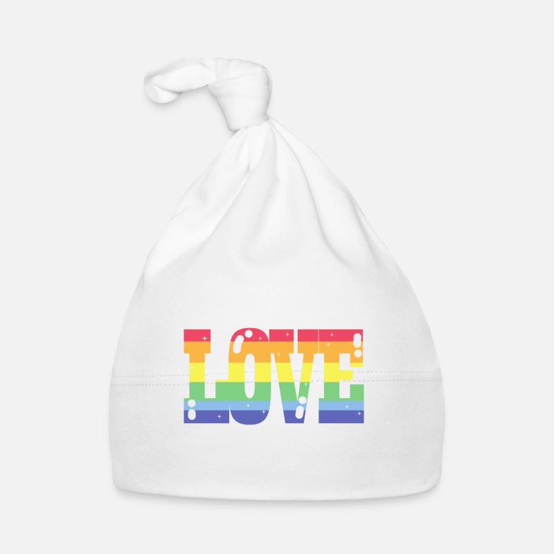 Pride Love Regenbogenfahne Baby Bio-Mütze