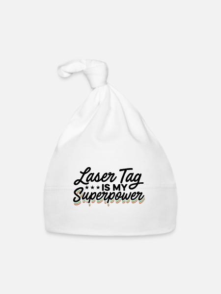 Lasertag Is My Superpower Lasertag Player Lasertag - Baby Bio-Mütze - Weiß - Vorne