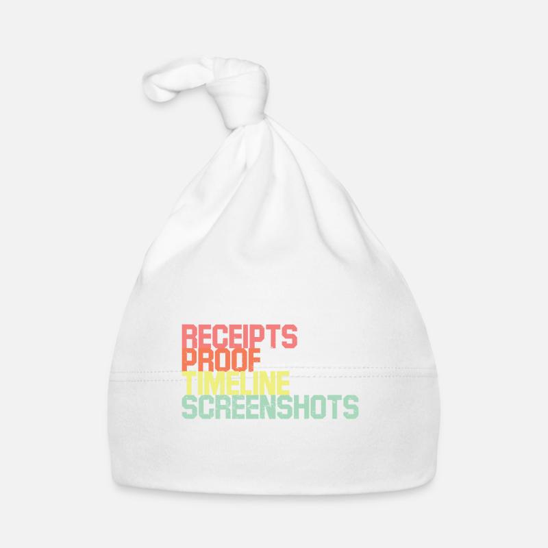 Receipts Timeline Screenshot Witty Retorts Snappy Organic Baby Cap