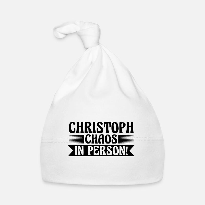 First name Chris Christoph Organic Baby Cap