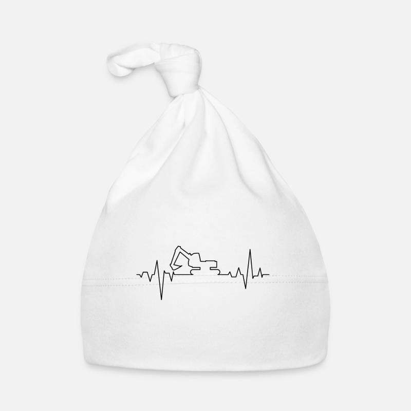 Bagger Pulse Geschenk Baggerfahrer Baustelle Baby Bio-Mütze