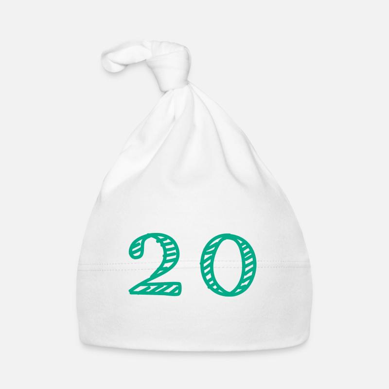 20 ANS. 20e ANNIVERSAIRE. ANNIVERSAIRE 20 ANS. 20 Bonnet bio Bébé