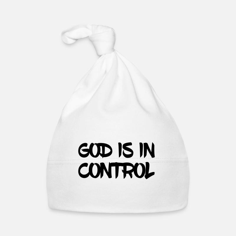 GOD IS IN CONTROL God has the situation under control Organic Baby Cap