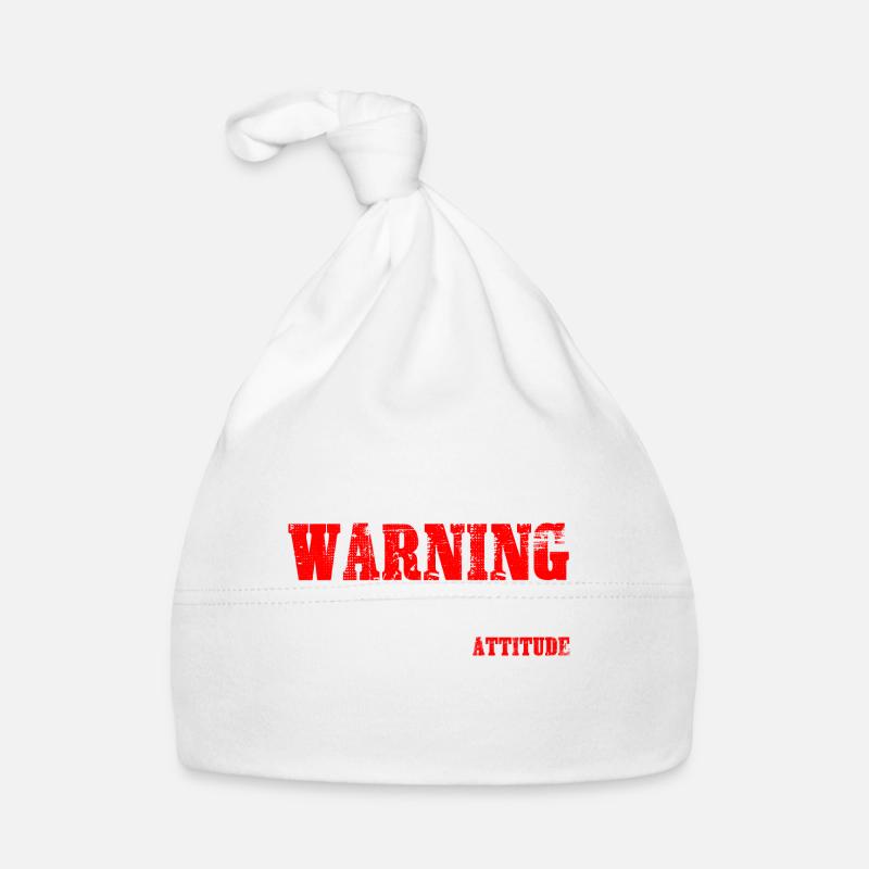 Avertissement Serveuse avec une attitude Bonnet bio Bébé