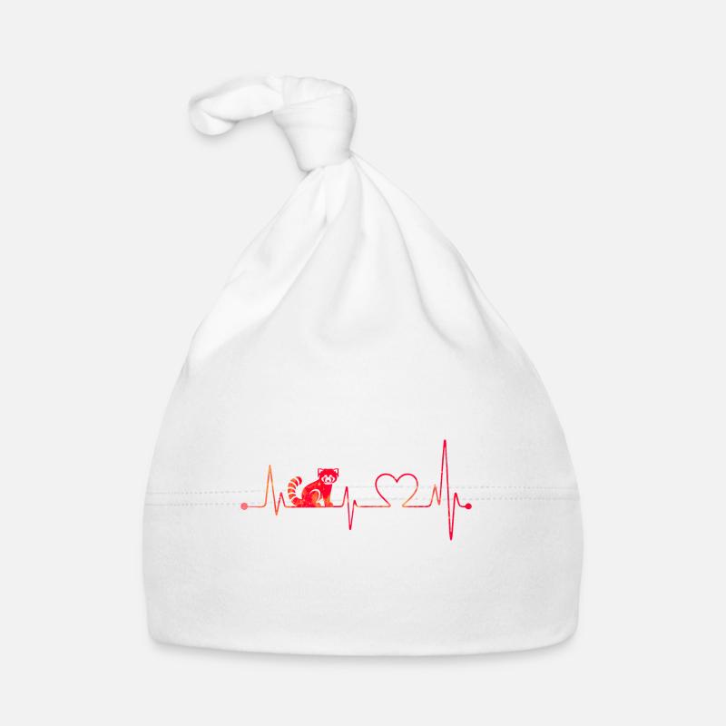 Heartbeat Panda Rouge Bonnet bio Bébé